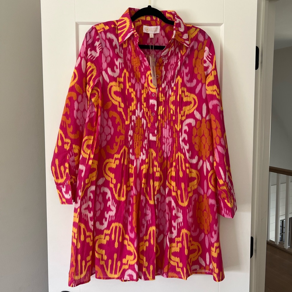 Sheridan French Mallory Dress in Mermaid Pineapple. Size Medium. NWT
